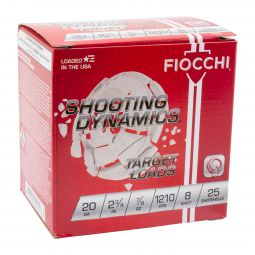 Fiocchi Shooting Dynamics 20ga. 2-3/4" 7/8oz. #8 Shot, 25 Round Box