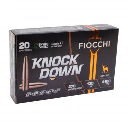 Fiocchi Knock Down .270 Win. 130gr. Lead Free Copper Hollow Point Ammunition, 20 Round Box