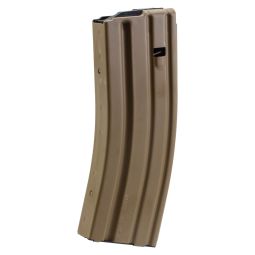 Duramag SS 5.56/.223 AR-15 FDE Stainless Steel Magazine w/ Black Follower, 30 Round