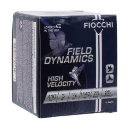 Fiocchi High Velocity .410ga. 3" 11/16oz. #7.5 Shot, 25 Round Box