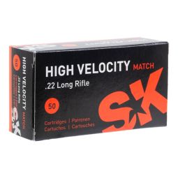 SK High Velocity Match .22LR 40gr. Ammunition, 50 Round Box