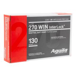 Aguila 270 Win. 130gr. Soft Point Ammunition, 20 Round Box