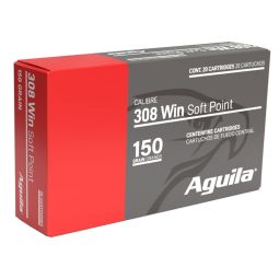 Aguila 308 Win. 150gr. Soft Point Ammunition, 20 Round Box