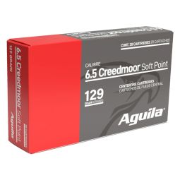 Aguila 6.5 Creedmoor 129gr. Soft Point Ammunition, 20 Round Box