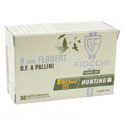 Fiocchi Specialty 9mm Flober #8 Shot Rimfire Shotshell Ammunition, 50 Round Box