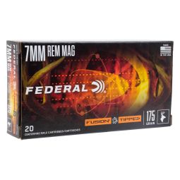 Federal Premium 7mm Rem Mag 175gr. Tipped Fusion Ammunition, 20 Round Box