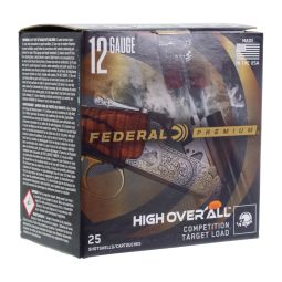 Federal High Over All Competition Target 12ga. 2-3/4'" 1oz. 3-1/4 Dram #8 Shot, 25 Round Box