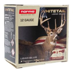 Norma Whitetail Slug 12ga. 2-3/4" 1oz. Slug Ammunition, 25 Round Box