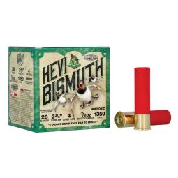 Hevi Shot Hevi Bismuth 28ga. 2-3/4" 7/8oz. #4 Shot, 25 Round Box