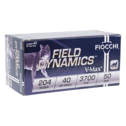 Fiocchi 204 Ruger 40 Gr. V-Max Ammunition 50 Round Box