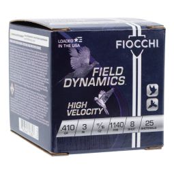 Fiocchi High Velocity .410ga. 3" 11/16oz. #8 Shot, 25 Round Box