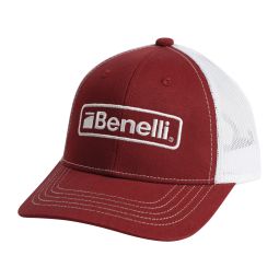 Benelli Logo Hat, Red/White Mesh