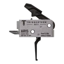 TriggerTech Duty Single Stage AR-15 Trigger, Black Flat Trigger