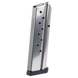 Check-Mate Full Size 1911 9 Round .38 Super Magazine, Stainless