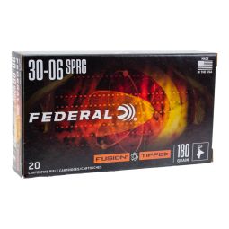 Federal Premium 30-06 Sprg. 180gr. Tipped Fusion Ammunition, 20 Round Box