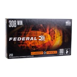 Federal Premium 308 Win. 180gr. Tipped Fusion Ammunition, 20 Round Box