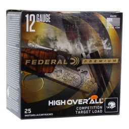 Federal High Over All Competition Target 12ga. 2-3/4'" 1oz. 3-1/4 Dram #7.5 Shot Ammuntion, 25 Rnd