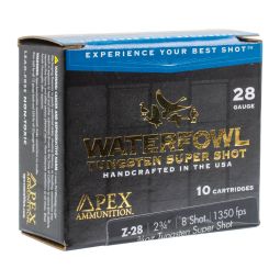 Apex Ammunition TSS Waterfowl Ammuntion, 28ga. 2-3/4" 3/4oz. #8 Shot, 10 Round Box