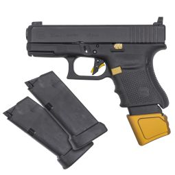 Glock 30 Gen4 .45 ACP Pistol w/ Gold Tyrant Parts, Ghost Ring Sight, TAC Trigger & 3 Mags, Pre-Owned