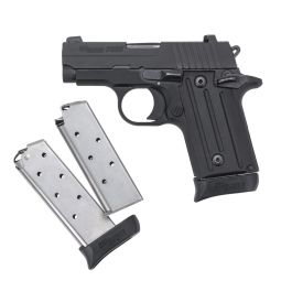 Sig Sauer P238 Nitron .380 Auto Micro-Compact Pistol, 2.7" Barrel w/ 3 Mags 6/7 Rounds, Pre-Owned