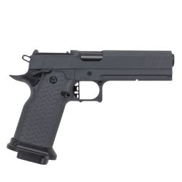 Vudoo Gun Works Priest 1911 DS 9mm Pistol, Long Dust Cover, RMR Cut, Sniper Gray w/ Black Accents