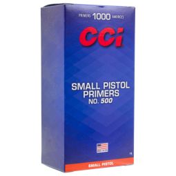 CCI No. 500 Small Pistol Primers, Box of 1000