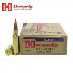 Hornady Match 6.5 Grendel 123gr. A-MAX Ammunition, 20 Round Box