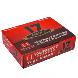 Hornady Varmint Express .17 Mach 2 (17HM2), 17gr. V-Max Ammunition, 300 Round Box