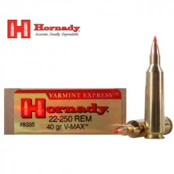 Hornady Varmint Express 22-250 REM 40gr. V-Max Ammunition 20 Round Box