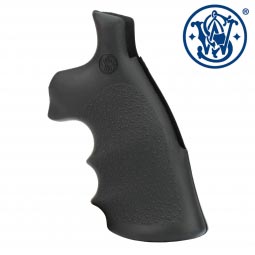 Smith & Wesson N-Frame Grips, Round To Square Butt Conversion, Hogue Black Rubber w/S&W Logo