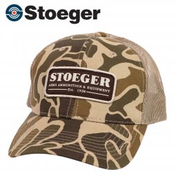 Stoeger Logo Patch Hat, Retro Camo w/ Mesh Back