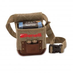 Benelli Small Lodge Collection Shell Pouch, Olive Waxed Cotton