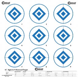 Caldwell High Visibility Site In Target 9" Diamond High Contrast Blue, 10 Pack