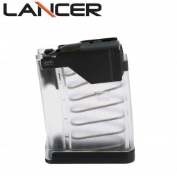 Lancer Systems L5 Advanced Warfighter Magazine, 10 Round 5.56mm/.223cal, Translucent Clear