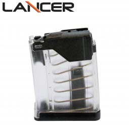 Lancer Systems L5 Advanced Warfighter Magazine, 5 Round 5.56mm/.223cal, Translucent Clear