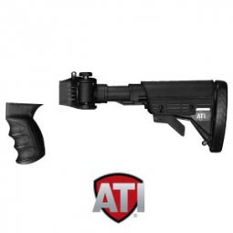 Saiga Adjustable Side Folding Strikeforce Stock by ATI, Black