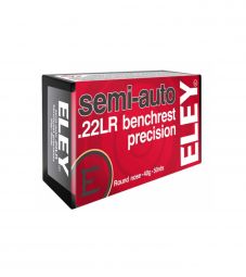 Eley Round Nose .22LR 40gr. Semi-Auto Benchrest Precision Ammunition, 50 Round Box