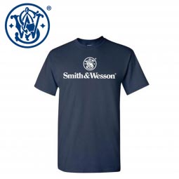 Smith & Wesson Stacked Logo T-Shirt, Navy