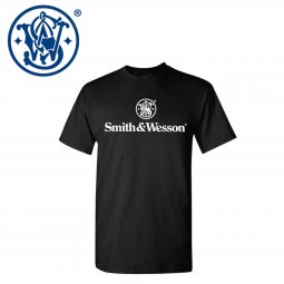 Smith & Wesson Stacked Logo T-Shirt, Black