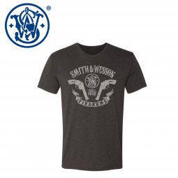 Smith & Wesson Lightning Bolt Grip T-Shirt, Black Heather