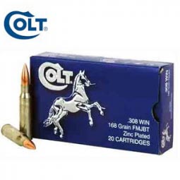 Colt .308 / 7.62 x 51mm 168gr. FMJBT Ammunition, 20 Round Box