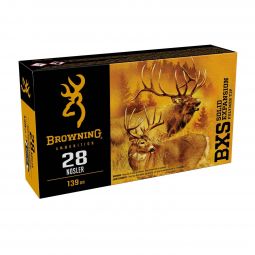 Browning BXS 28 Nosler 139gr. Solid Expansion Ammunition, 20 Round Box