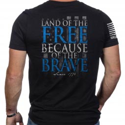 Nine Line Apparel, Because of the Brave T-Shirt, Black