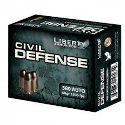 Liberty Civil Defense .380 Auto .50gr. Ammunition 20 Round Box