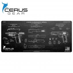 Cerus Gear John Browning 1911 Patent 12"x27" ProMat, Black