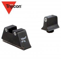 Trijicon Bright and Tough Night Sight Suppressor Set for Glock 10mm / 45 ACP Pistols, White Front /