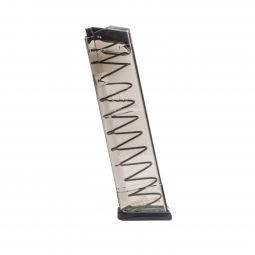 ETS .40 S&W Translucent 140mm Competition Magazine for Glock Pistols, 19 Round