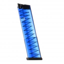 ETS 9mm Translucent Blue Magazine For Glock G43, 12 Round