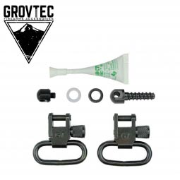 GrovTec Mossberg 500 Locking Swivel Set, 1" Loops, Black