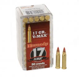 Hornady 17 HMR 17gr. V-Max Ammunition, 50 Round Box